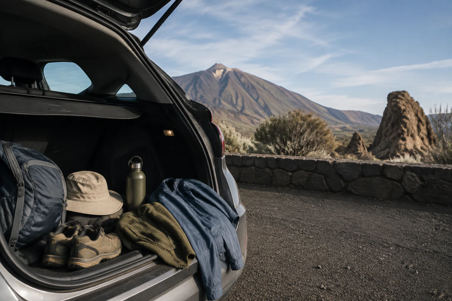 Preparativos para recorrer Tenerife en una ruta privada